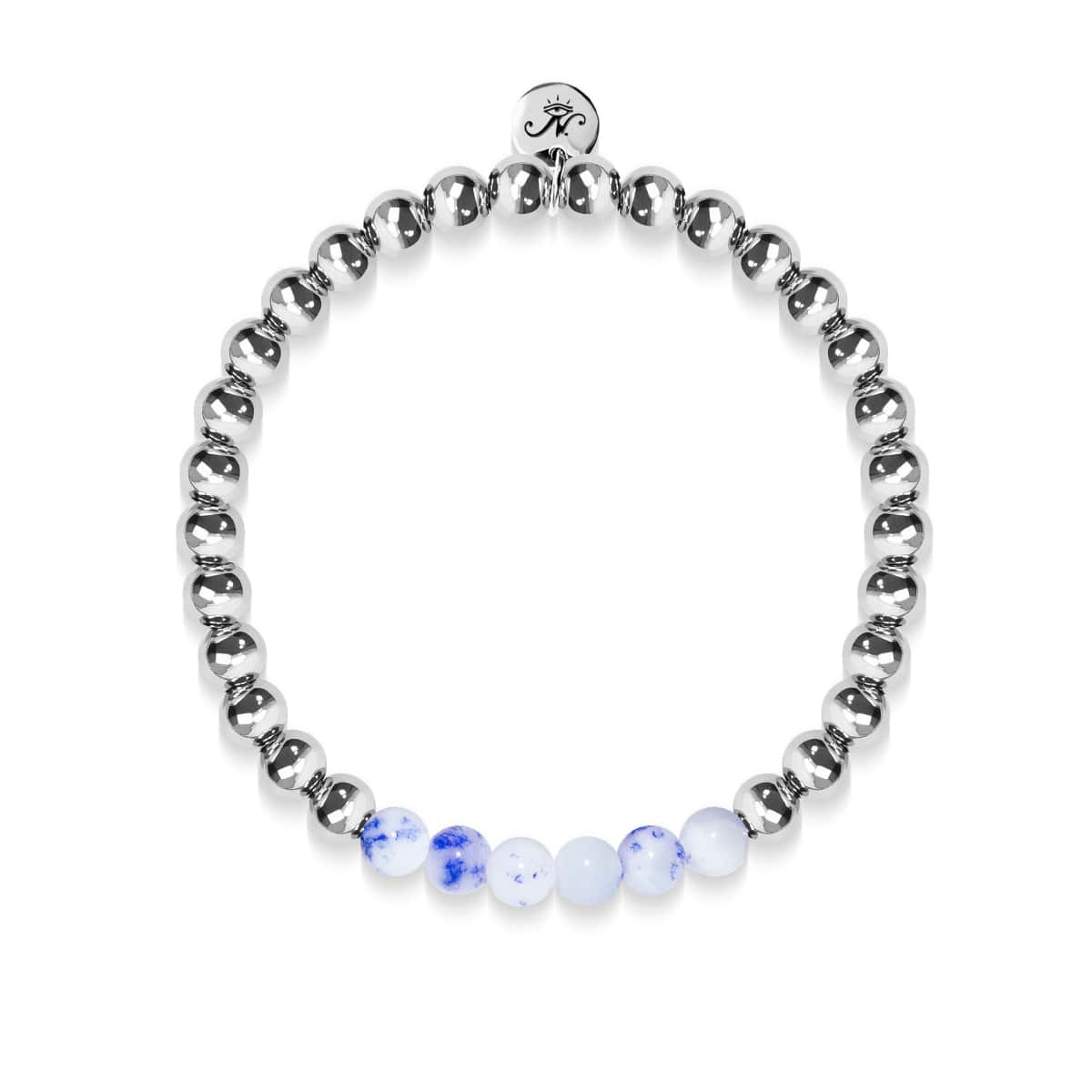 Joyful | Silver | Porcelain Jade | Gemstone Expression Bracelet