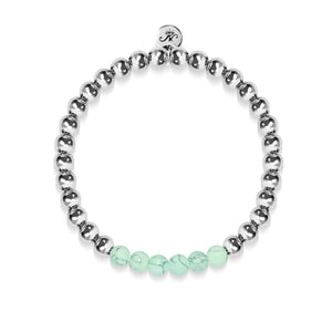 Proud | Silver | Green Turquoise | Gemstone Expression Bracelet