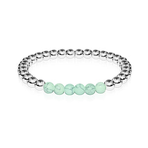 Proud | Silver | Green Turquoise | Gemstone Expression Bracelet