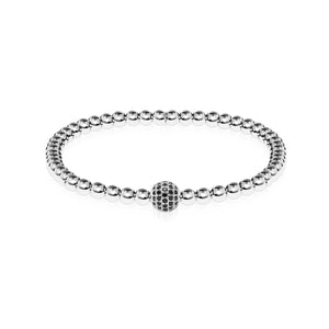 Charismatic | Silver | Black Cubic Zirconia Crystals | Expression Bracelet