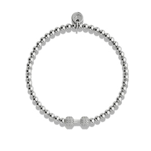 Pump | Silver | Crystal Fitness Bracelet