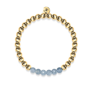 Appealing | 18k Gold | Faceted Grey Jade | Gemstone Expression Bracelet