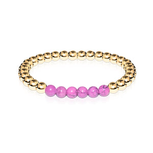 Blissful | 18k Gold | Purple Turquoise | Gemstone Expression Bracelet