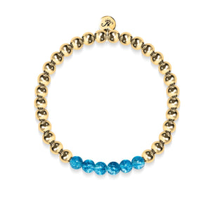 Delightful | 18k Gold | Blue Crystal | Gemstone Expression Bracelet