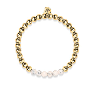 Enthusiastic | 18k Gold | Cream Turquoise | Gemstone Expression Bracelet