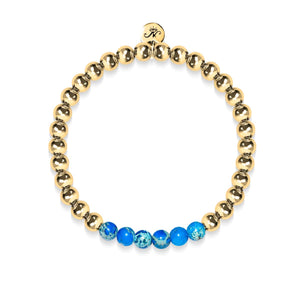 Jubilant | 18k Gold | Dark Blue Emperor Gemstone | Expression Bracelet