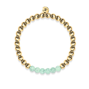 Proud | 18k Gold | Green Turquoise | Gemstone Expression Bracelet