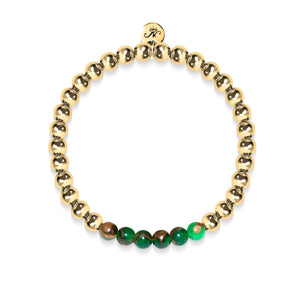 Dreamy | 18k Gold | New Green Agate | Gemstone Expression Bracelet