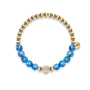 Atlantis | 18k Gold | Crystal Sea Stone Bracelet