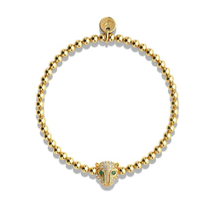 Fierce | 18k Gold | Crystal Cat Bracelet