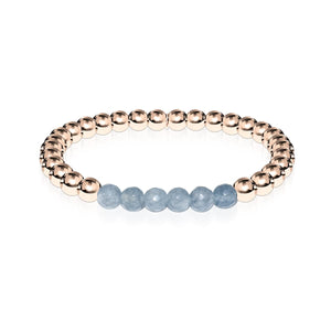 Appealing | 18k Rose Gold | Faceted Grey Jade | Gemstone Expression Bracelet