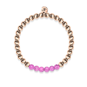 Blissful | 18k Rose Gold | Purple Turquoise | Gemstone Expression Bracelet