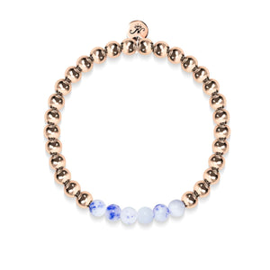 Joyful | 18k Rose Gold | Porcelain Jade | Gemstone Expression Bracelet