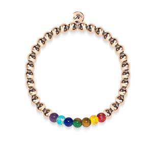 Chakra | 18k Rose Gold | Gemstone Expression Bracelet