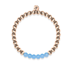 Coy | 18k Rose Gold | Aquamarine | Gemstone Expression Bracelet