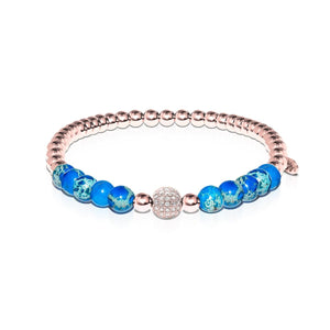 Atlantis | 18k Rose Gold | Crystal Sea Stone Bracelet
