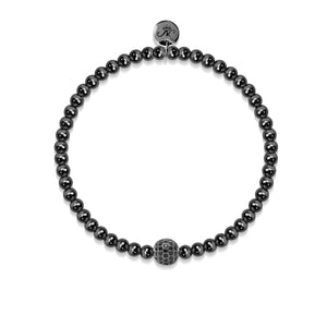 Glamorous | Gunmetal | Black Cubic Zirconia Crystals | Expression Bracelet