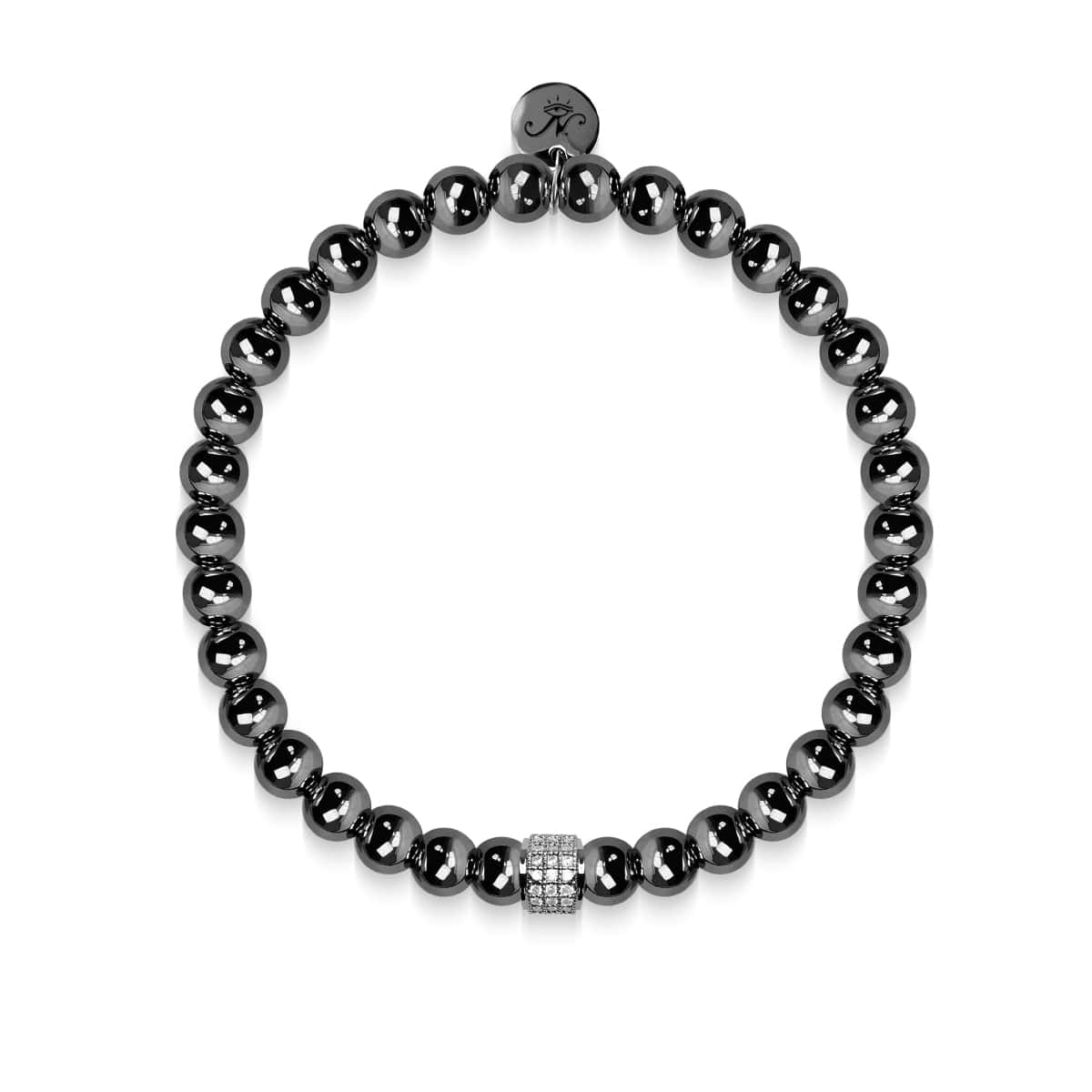 Mesmerizing | Onyx Steel | Crystal Pavé Expression Bracelet