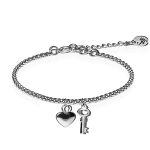 Silver | Key to My Heart | Dolce Vita Charm Bracelet