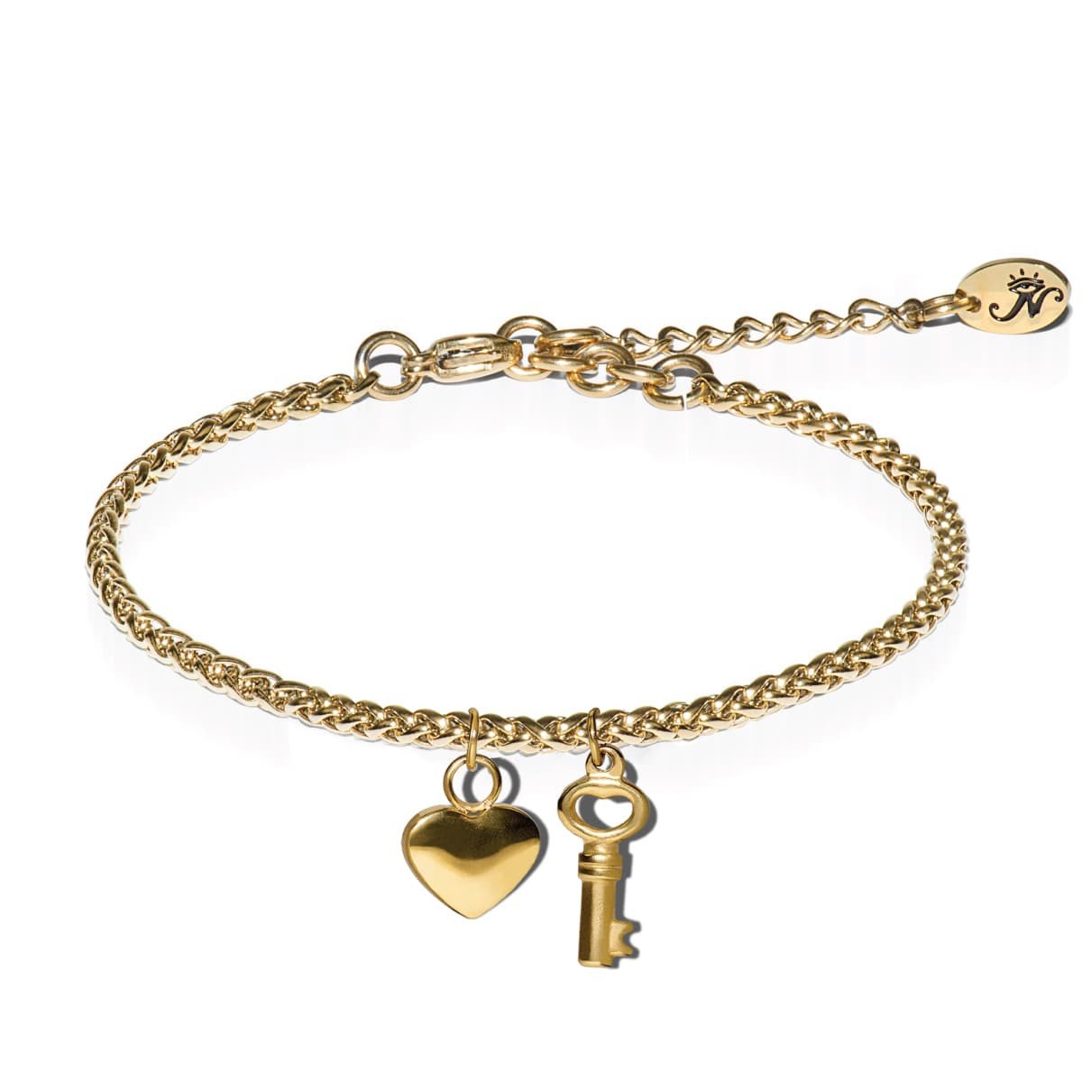 18k Gold | Key to My Heart | Dolce Vita Charm Bracelet