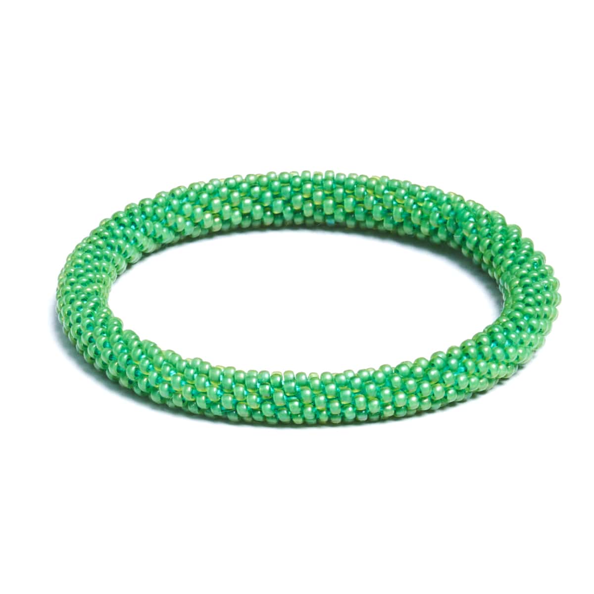 Mystic Emerald | Himalayan Glass Bead Bracelet