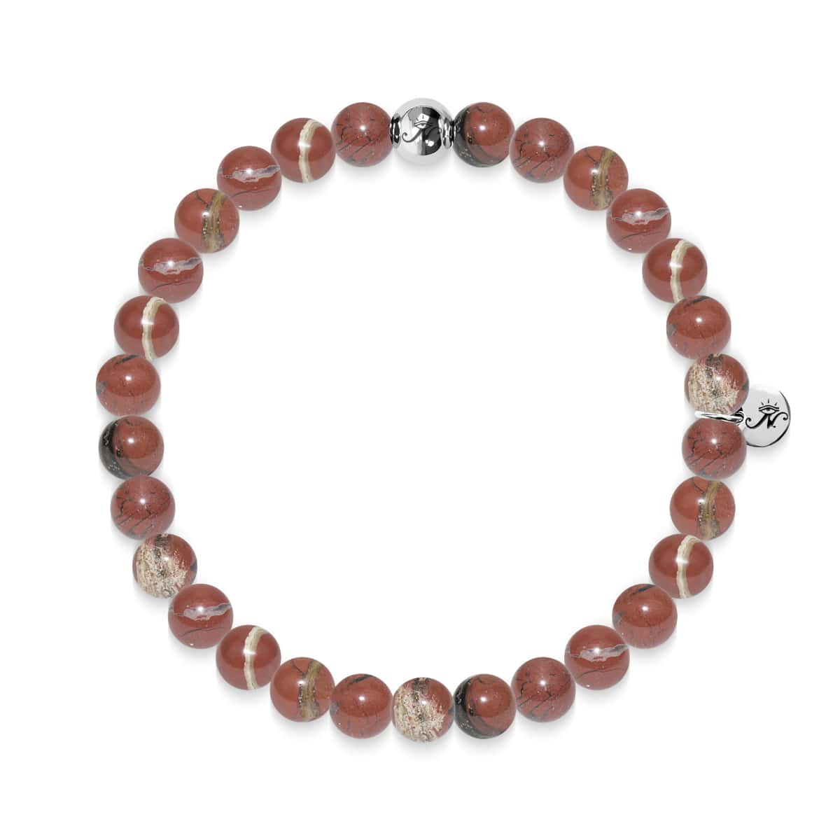 Focus | Silver Essence Red Veined Stone Bracelet