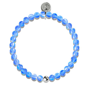 Sapphire |  .925 Sterling Silver | Mermaid Glass Bead Bracelet