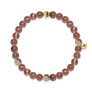 Focus | Gold Essence Red Veined Stone Bracelet