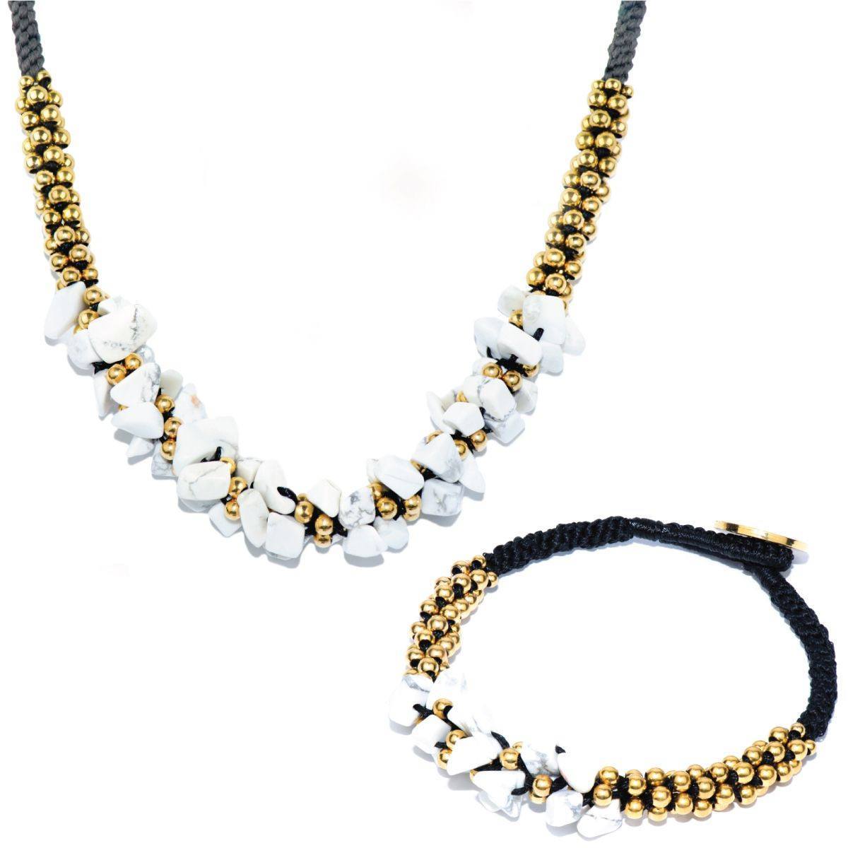 White Howlite Terra Bella Bracelet & Necklace Gift Set
