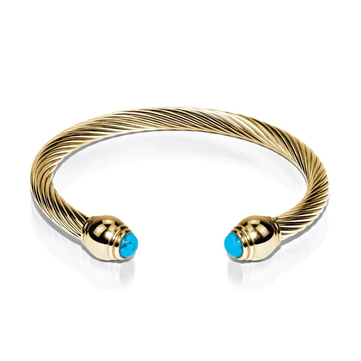 Artemis | 18k Gold | Turquoise | Goddess Bangle