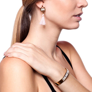 Monterey | 18k Gold | Boho Bangle Fringe Earring Set
