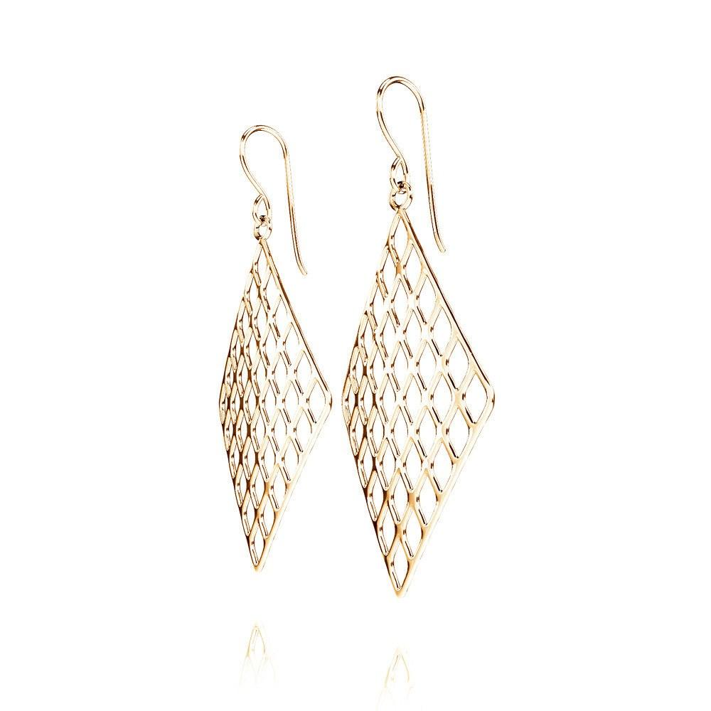 The GRID Earrings | VOGUE | 14k Gold Sterling
