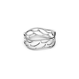 The HIVE Ring | Wave | Platinum Sterling