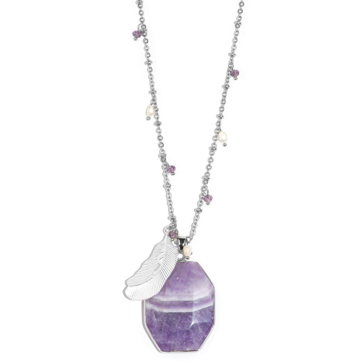 Violet Empress Purple Amethyst Stone Necklace