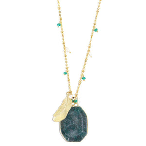 Eye of the Jungle African Green Jade Necklace